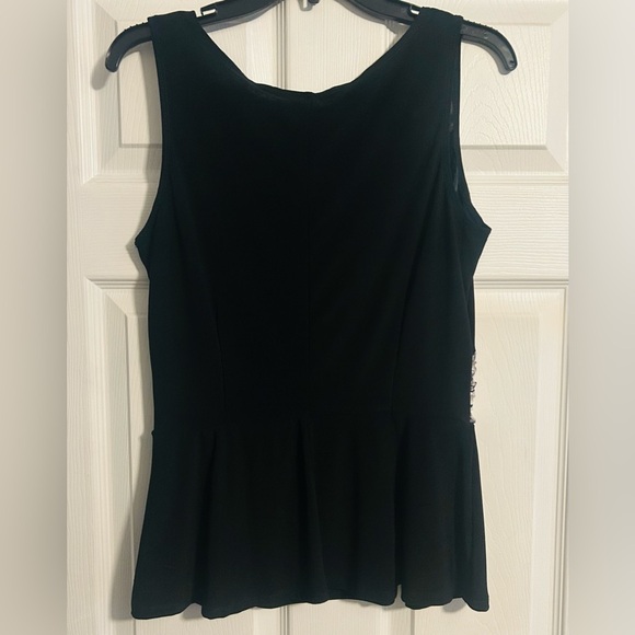 Perceptions 2-Piece Set Sleeveless Top w/Detail, Wide Leg Elastic Waist Pants 12 - Picture 5 of 11